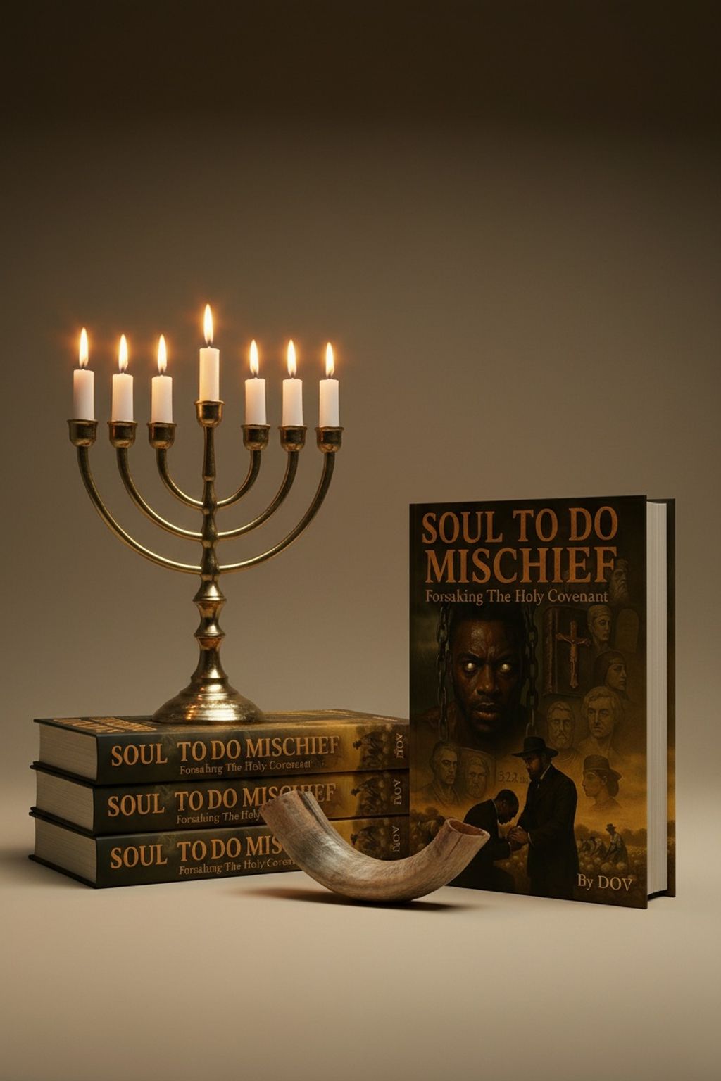 Soul To Do Mischief - alternate book cover with shofar