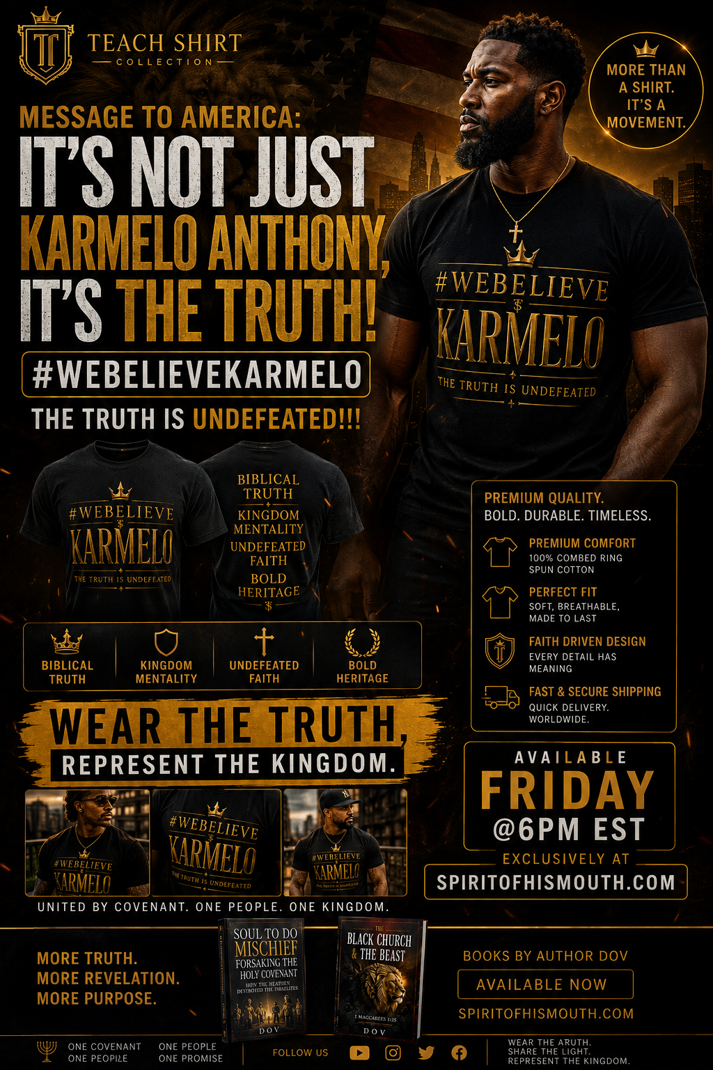 #WEBELIEVEKARMELO THE TRUTH IS UNDEFEATED TEE PREMIUM